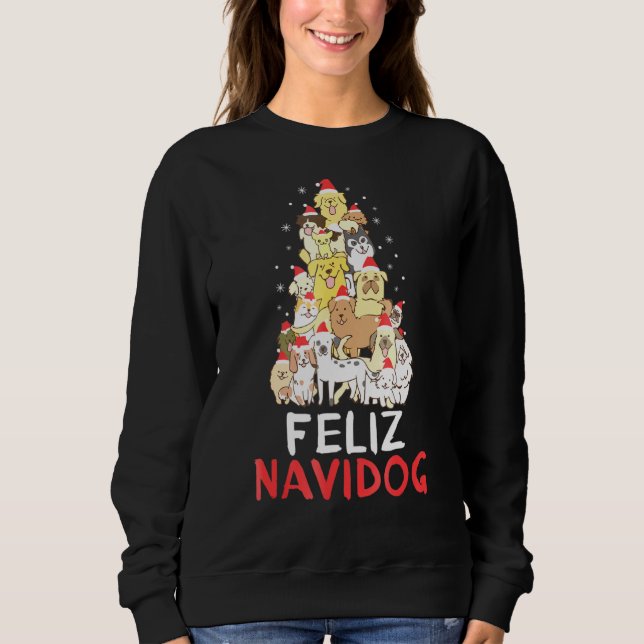 Feliz Navidog Shirt Camisa Perro Navidad (Vorderseite)
