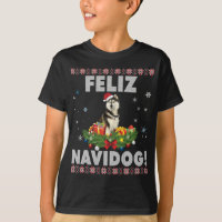 Feliz Navidog Siberian Husky Dog Ugly Sweater Chri