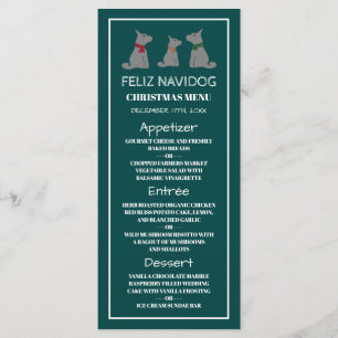 Feliz Navidog, Spanisches Weihnachtsmenü Menükarte