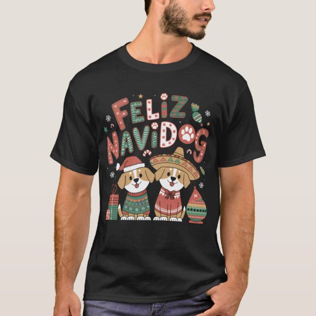 Feliz Navidog T-Shirt (Vorderseite)