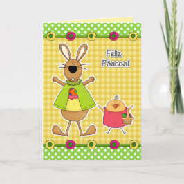 Feliz Páscoa Osterkarte auf Portugiesisch Feiertagskarte