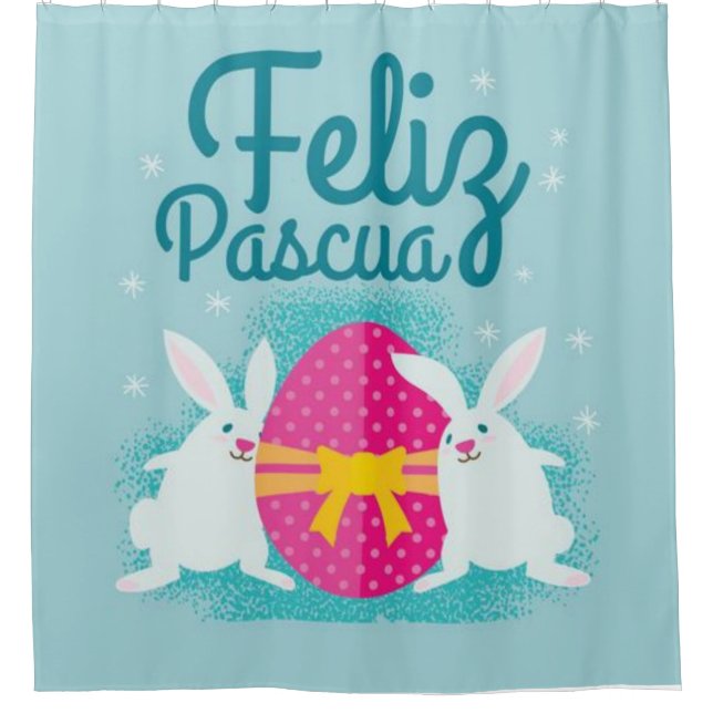 Feliz Pascua Duschvorhang (Vorderseite)