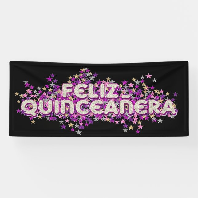 Feliz Quinceanera Banner (Horizontal)