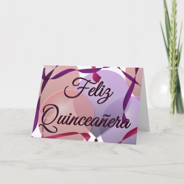 Feliz Quinceañera - glücklicher 15. Geburtstag Einladung (Vorderseite)