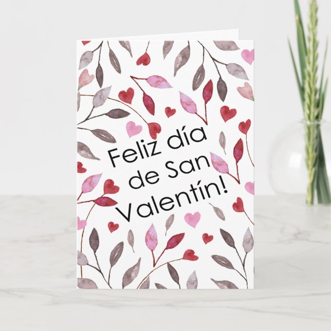 Feliz san valentin Tarjeta plegada Dankeskarte (Vorderseite)
