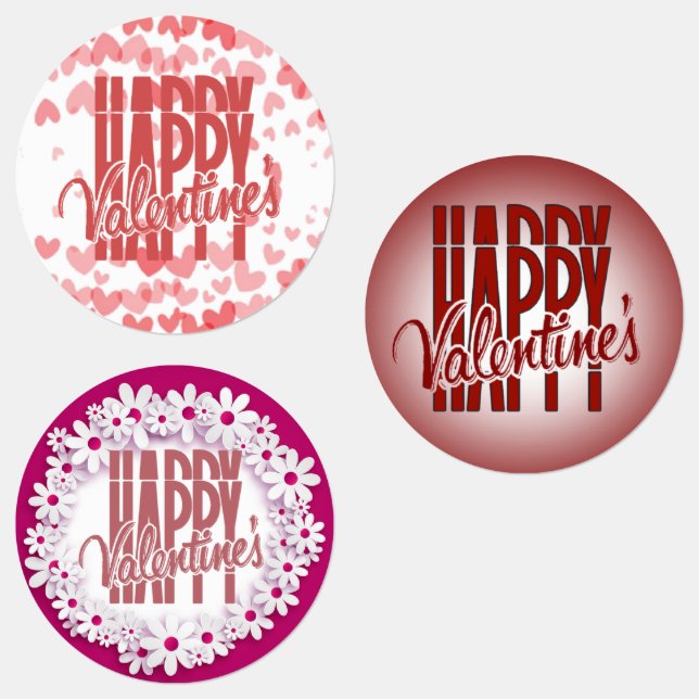  feliz Valentin variadas Etiketten (Gruppe)