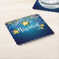 Felize Navidad Gold Stars Weihnachten