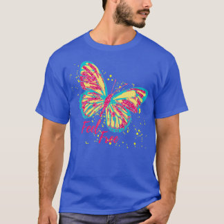 Fell free Glitzer Butterfly T-Shirt