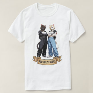 Fell für die Straßen - Anime-Katz Mädchen Streetwe T-Shirt
