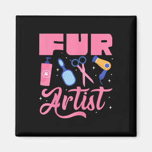 Fell Künstler Hund Groomer Pflege Haustier Welpe P Magnet