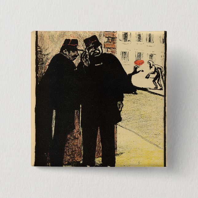 Fell mit zwei Polizisten von der Ehefrau des Button (Vorderseite)