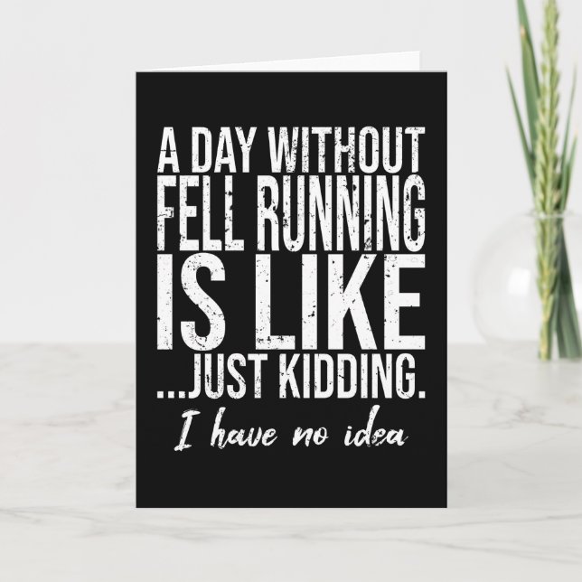 Fell Running lustiges Sportgeschenk Karte (Vorderseite)