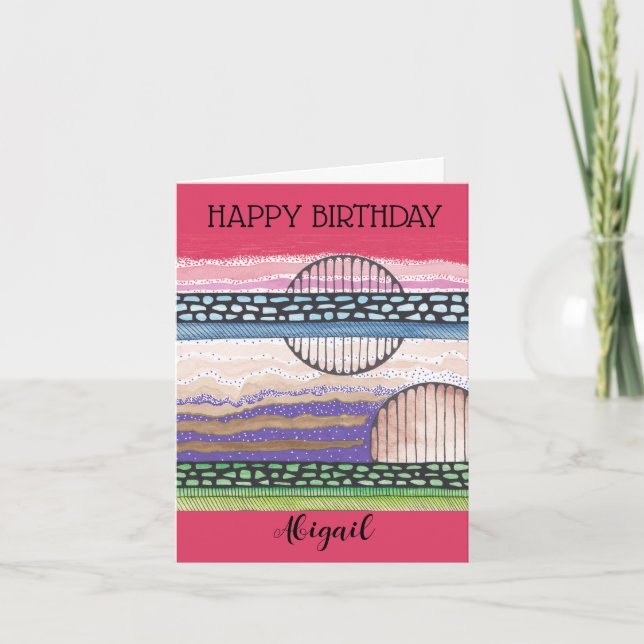 Fell Top Fantasy, gemischte Medien, Ihr Name, Gebu Karte (Vorderseite)