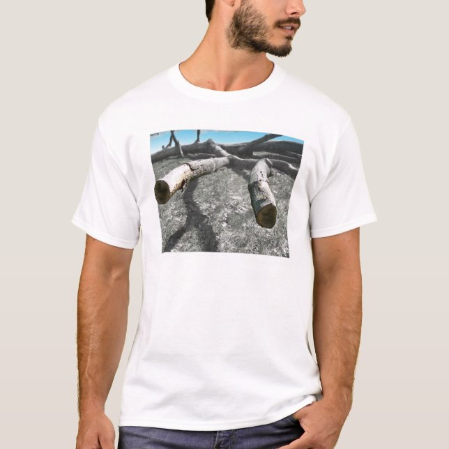 Fellholzausschnitt T-Shirt (Vorderseite)