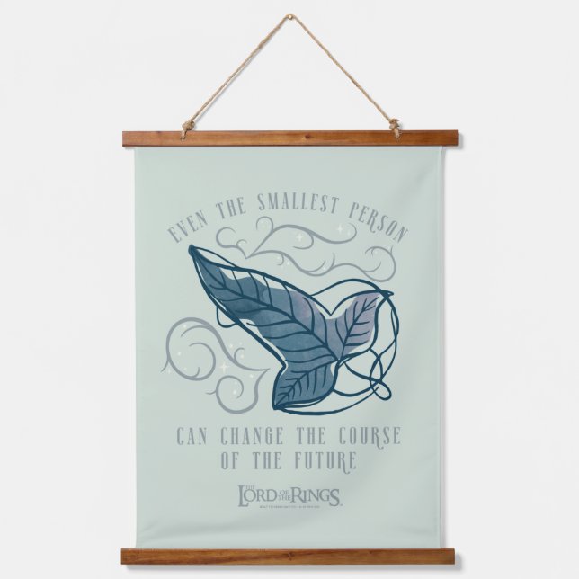 Fellowship Elven Brooch Quote Graphic Wandteppich Mit Holzrahmen (Vorderseite)