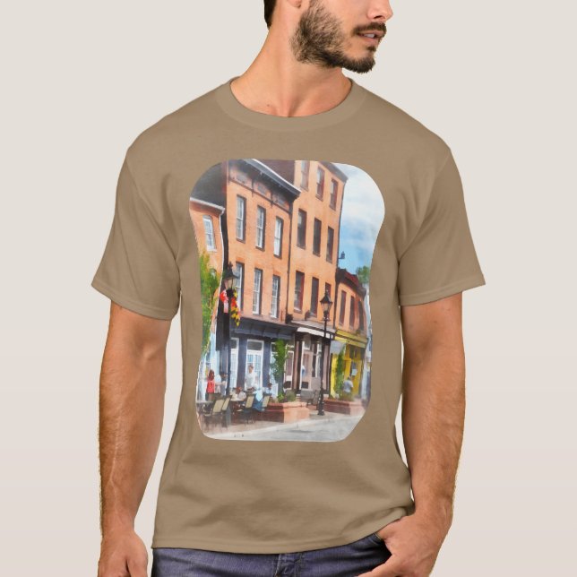 Fells Point Straße retro T-Shirt (Vorderseite)