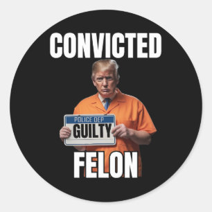 Felon Donald Trump 2024 Runder Aufkleber