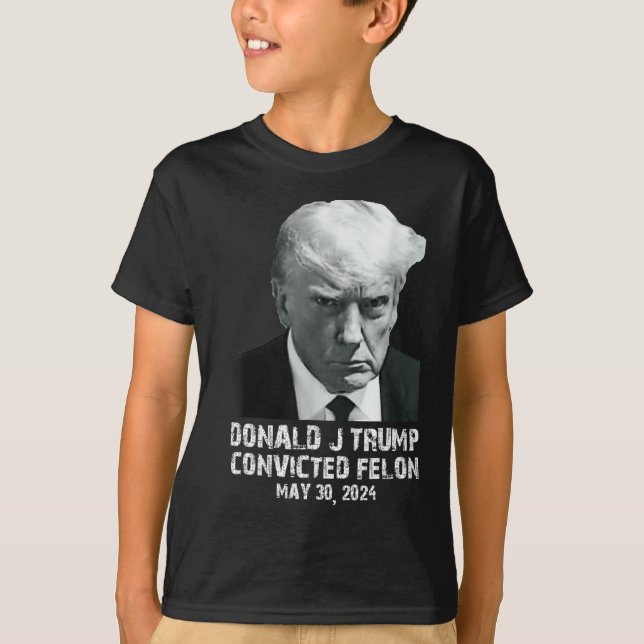 Felon Donald Trump Guilty sperrt Trump das Gefängn T-Shirt (Vorderseite)