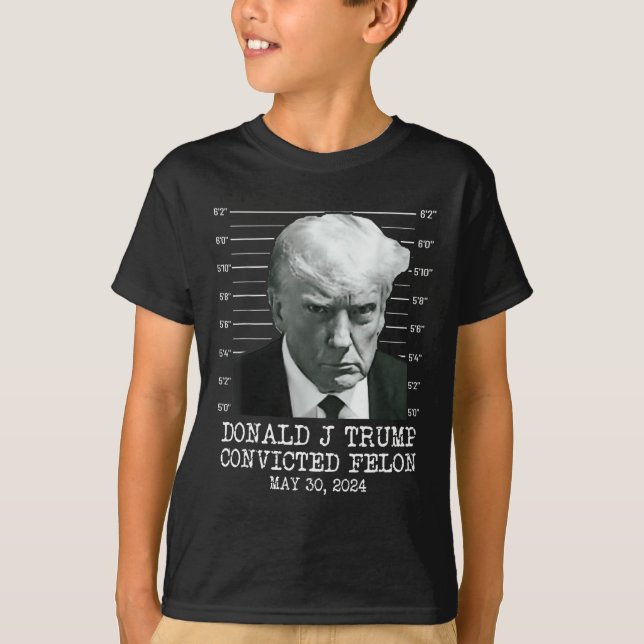 Felon Donald Trump Guilty sperrt Trump das Gefängn T-Shirt (Vorderseite)