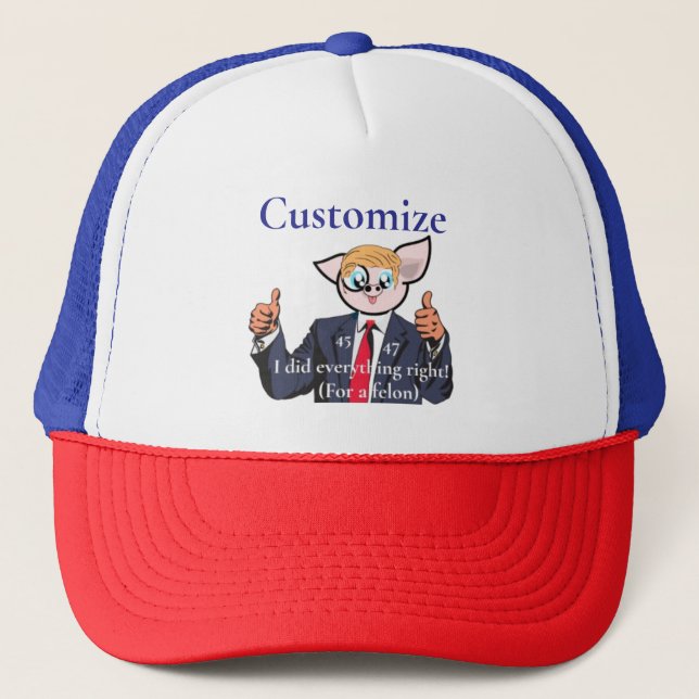 Felon Präsident Thunder_Cove Truckerkappe (Vorderseite)