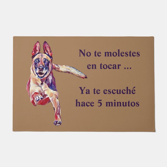 Felpudo Perro Divertido (Funny Doormat auf Spanisc Fußmatte (Vorderseite)
