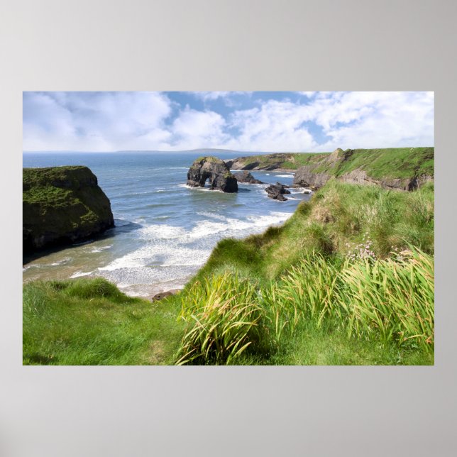 Felsansicht der Atlantischen Jungfrau Poster (Vorne)