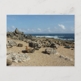 Felsdenkmäler an der Küste von Aruban Postkarte