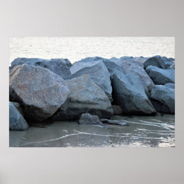 Felsen am Ozean-Poster Poster