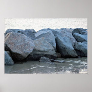 Felsen am Ozean-Poster Poster