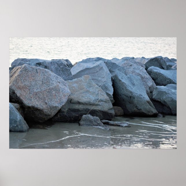 Felsen am Ozean-Poster Poster (Vorne)