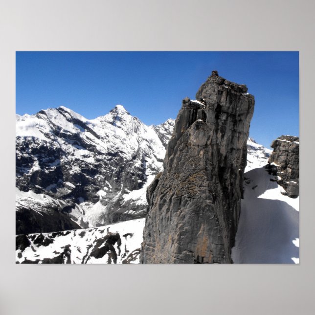 Felsen am Schilthorn Poster (Vorne)