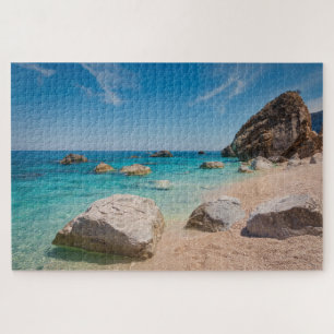 Felsen am Strand Cala Mariolu auf Sardinien, Itali Puzzle