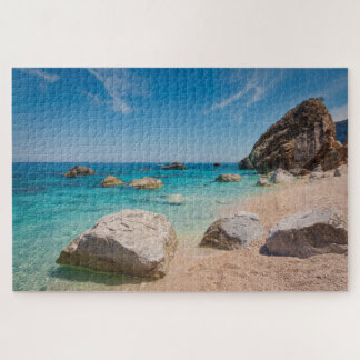 Felsen am Strand Cala Mariolu auf Sardinien, Itali Puzzle