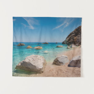 Felsen am Strand Cala Mariolu auf Sardinien, Itali Wandteppich