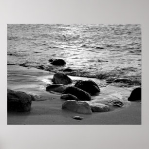 Felsen am Strand Foto 88 Poster