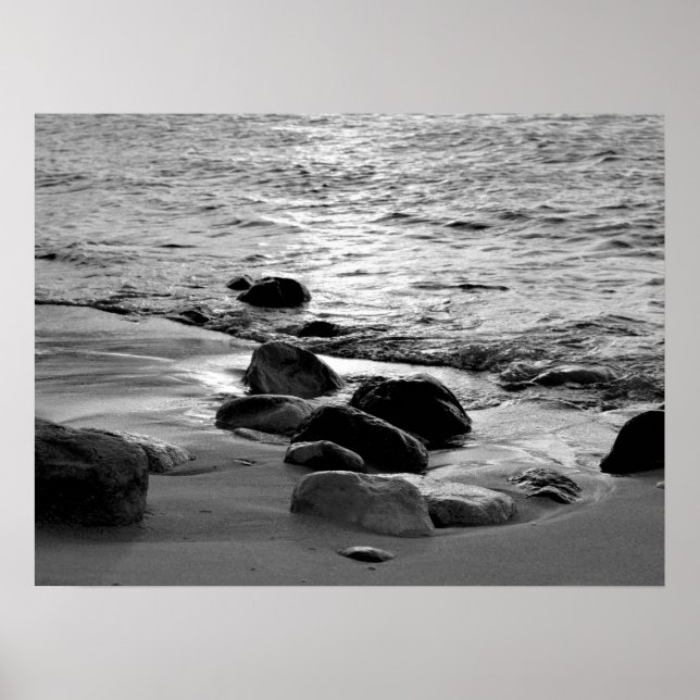 Felsen am Strand Foto 88 Poster (Vorne)