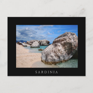 Felsen am Strand von Cala Mariolu, auf Sardinien m Postkarte