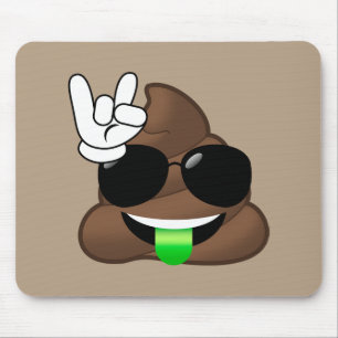 Felsen auf Emoji kacken Mousepad