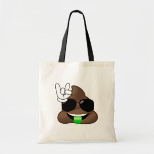 Felsen auf Emoji kacken Tragetasche