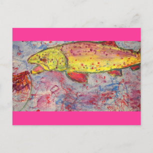 Felsen auf Regenbogen Postkarte