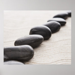 Felsen auf Sand Poster