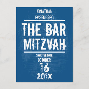 Felsen-Band-Bar Mitzvah Save the Date alle Art, Ankündigungspostkarte