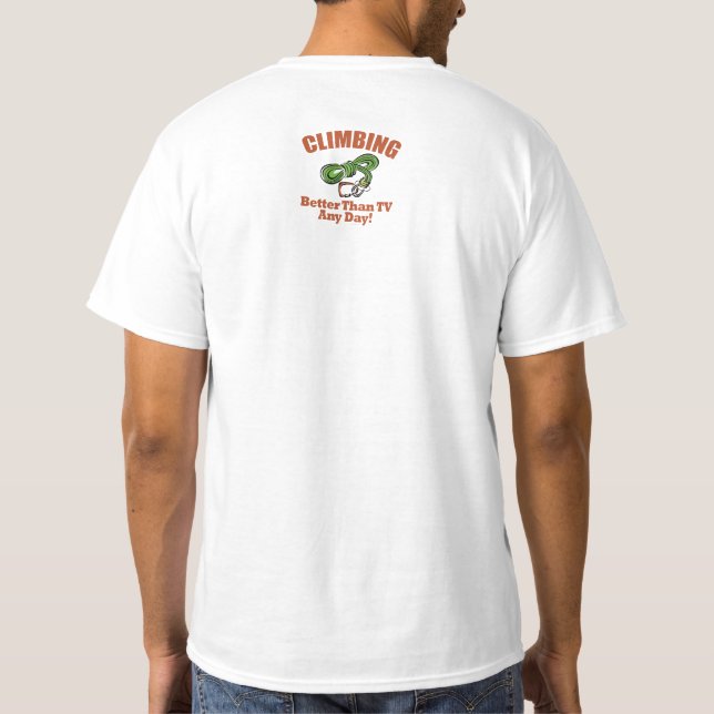 Felsen, Bergsteigen T-Shirt (Rückseite)