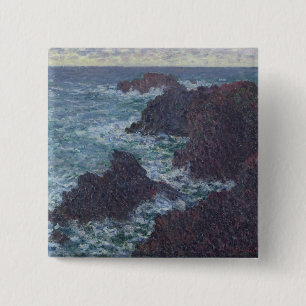 Felsen Claude Monets am Belle-Ile, die wilde Button
