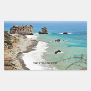 Felsen der Aphrodite, Zypern, Rechteckiger Aufkleber