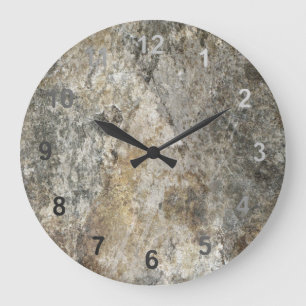 Felsen-Gesicht Große Wanduhr