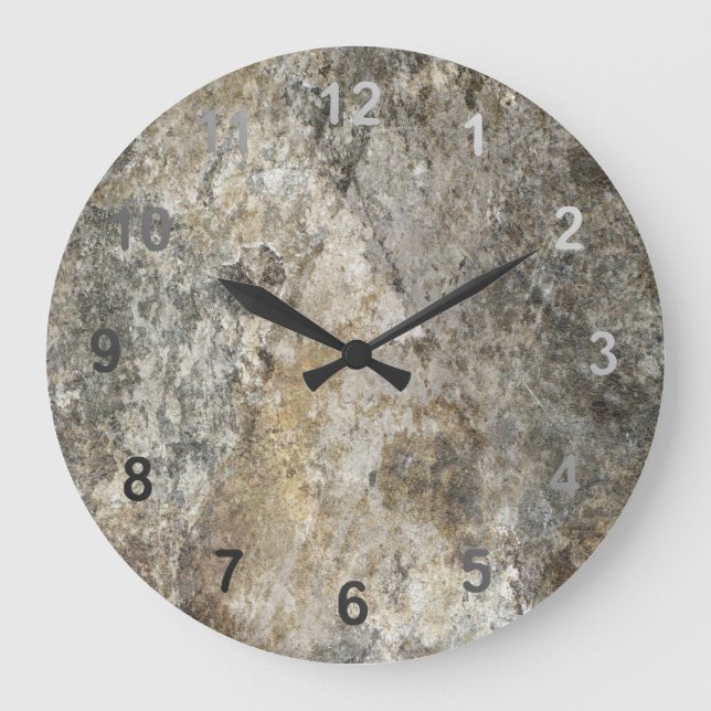 Felsen-Gesicht Große Wanduhr (Vorderseite)