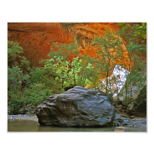Felsen im Fluss Fotodruck (Vorne)