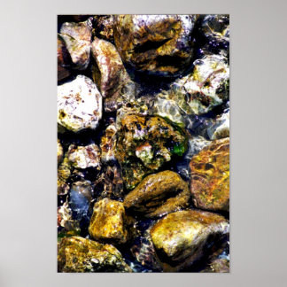 Felsen im Fluss Poster