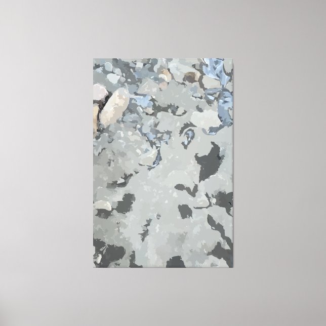 Felsen im Fluss Stretched Canvas Print Leinwanddruck (Vorderseite)